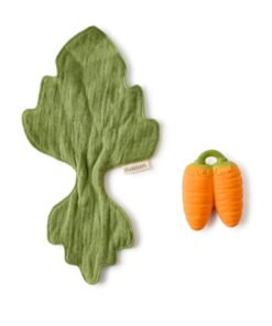 Oli & Carol - Beißhilfe "Cathy the Carrot" Mini aus Naturkautschuk und Musselin – Bild 3