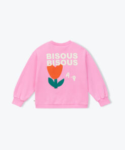 Arsene et les Pipelettes - Sweatshirt, BISOUS BISOUS, pink, Biobaumwolle, GOTS – Bild 6
