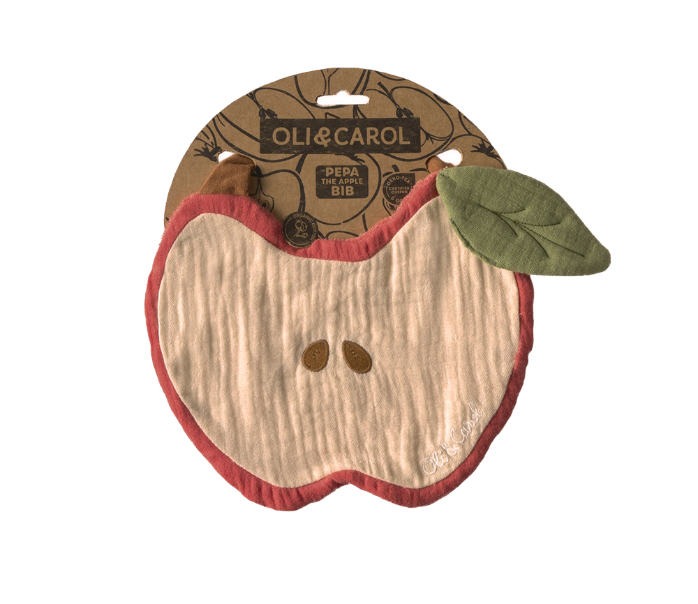 Oli & Carol - Lätzchen "Pepa the Apple" aus Baumwolle