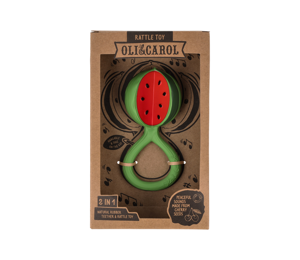 Oli & Carol - Rassel "Wassermelone" aus Naturkautschuk