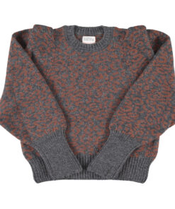 Sisters Department - Strickpullover Animal Print, dark grey