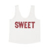 Sisters Department - Top V-neck "Sweet", ecru, Baumwolle