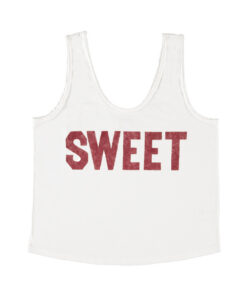 Sisters Department - Top V-neck "Sweet", ecru, Baumwolle