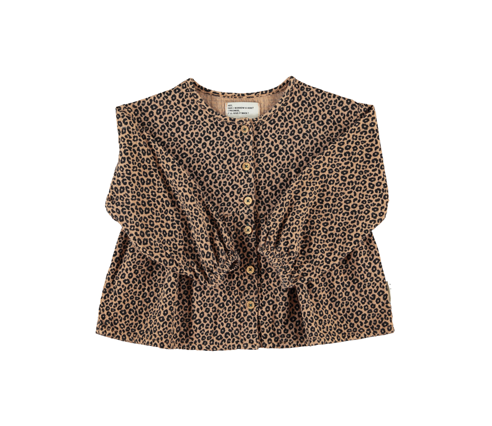 PiuPiuChick - Bluse, Animal Print, Baumwolle