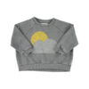 PiuPiuChick - Sweatshirt "SUN & CLOUD", grey, Biobaumwolle