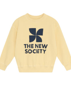 The New Society - TNS Logo Sweatshirt, Sunlight Yellow, Baumwolle