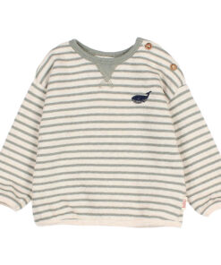 Buho Barcelona - Sweatshirt Baby gestreift, eucalyptus, Baumwolle