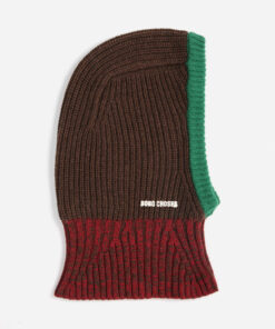 BOBO CHOSES - Balaclava "Color Block", braun. Merinowolle – Bild 4