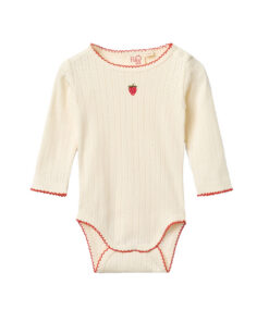 FLÖSS - Body "Flora" Pointelle, cream, Baumwolle