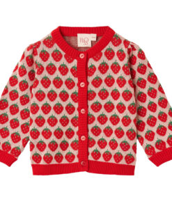 FLÖSS - Cardigan "Strawberry", rot, Baumwolle