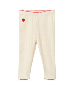 FLÖSS - Leggings "Flora" Pointelle, cream, Baumwolle