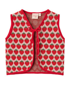 FLÖSS - Weste "Strawberry", rot, Baumwolle