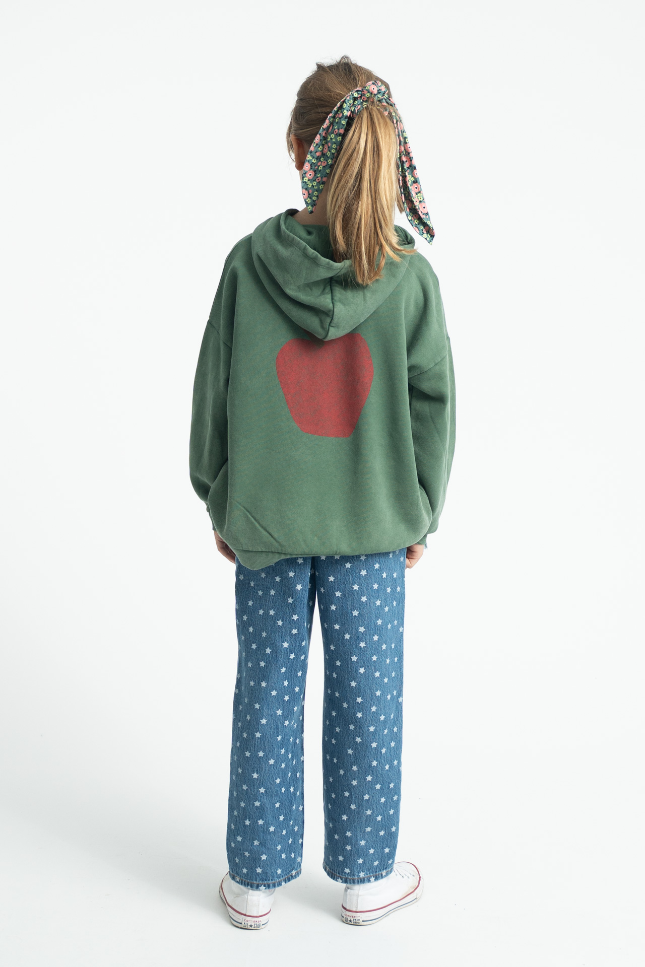 PiuPiuChick - Hoodie "Apfel", grün, Biobaumwolle – Bild 3