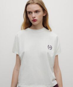 The New Society - Mochi Woman T-Shirt Winetesting Emb, Winetesting Emb, Baumwolle – Bild 2