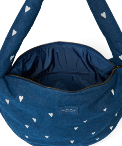Studio Noos - Cross Body Bag "Dark Denim" White Hearts – Bild 5