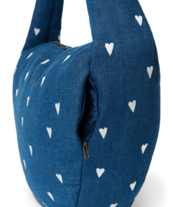 Studio Noos - Cross Body Bag "Dark Denim" White Hearts – Bild 6