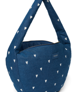 Studio Noos - Cross Body Bag "Dark Denim" White Hearts – Bild 4