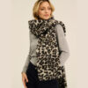 Alwero - Schal "FAB", Leopard White Ultra Light, 230x21cm