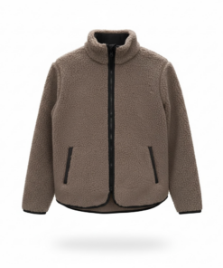 Alwero - Teddy Jacke Women, "Leo", MOUSE, Biowolle