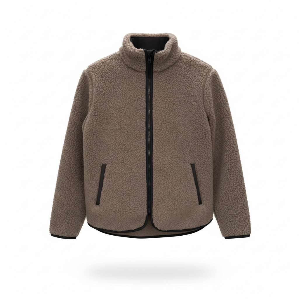 Alwero - Teddy Jacke Women, "Leo", MOUSE, Biowolle