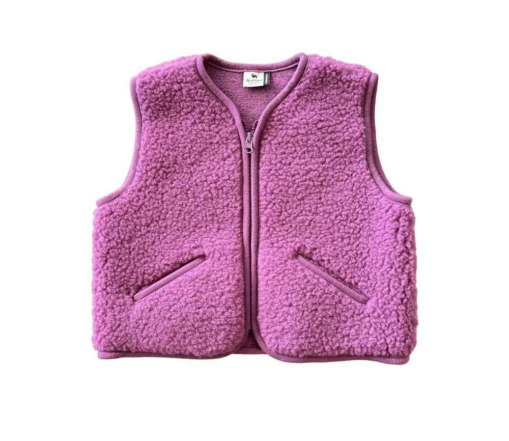 Alwero - Bodywarmer "POS" Junior, FRENCH VIOLETT, Merinowolle, ultra light