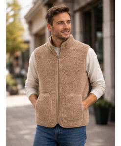 Alwero - Bodywarmer RUDI Adult, CHOCOLATE MARTINI, Merinowolle, ultra light – Bild 3