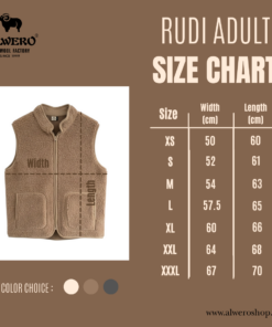 Alwero - Bodywarmer RUDI Adult, CHOCOLATE MARTINI, Merinowolle, ultra light – Bild 4