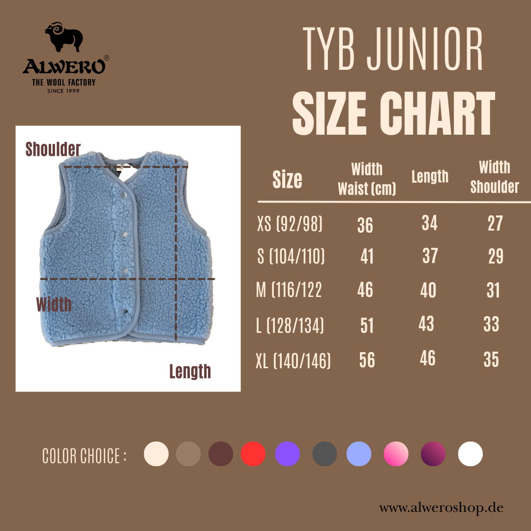 Alwero - Bodywarmer "TYB" Junior, FLOW DUO 2, Merinowolle, ultra light – Bild 4