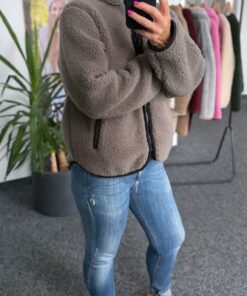 Alwero - Teddy Jacke Women, "Leo", MOUSE, Biowolle – Bild 2