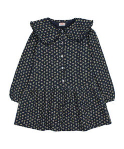 Buho Barcelona - Kleid aus Musselin, marineblau, Bio-Baumwolle