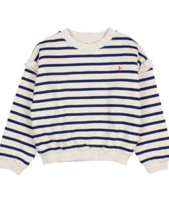 Buho Barcelona - Sweatshirt "Sailor" Girly gestreift, marine, Bio-Baumwolle