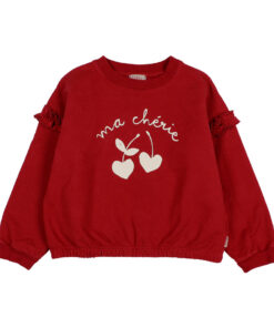 Buho Barcelona - Sweatshirt "Chérie", rot, Baumwolle