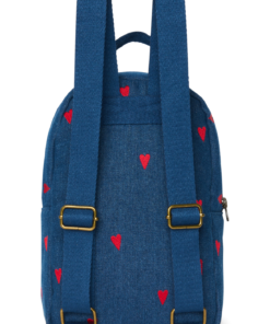 Studio Noos - Rucksack Mini "Dark Denim" Red Hearts – Bild 5