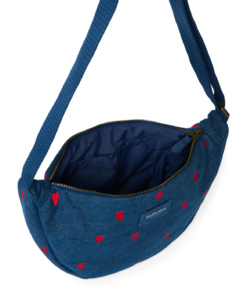 Studio Noos - Bauchtasche Fanny Pack "Dark Denim" Red Hearts – Bild 6