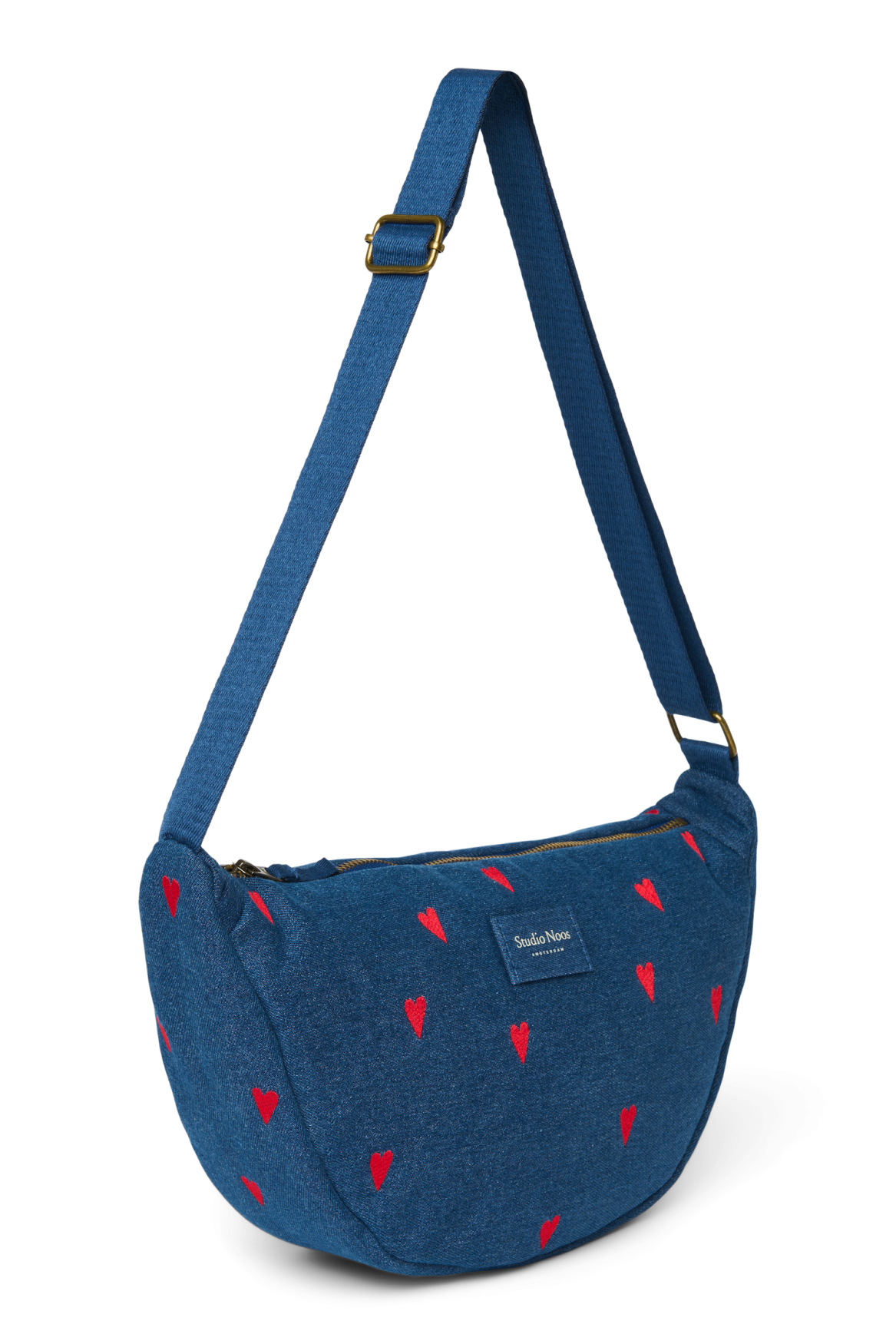 Studio Noos - Bauchtasche Fanny Pack "Dark Denim" Red Hearts – Bild 5