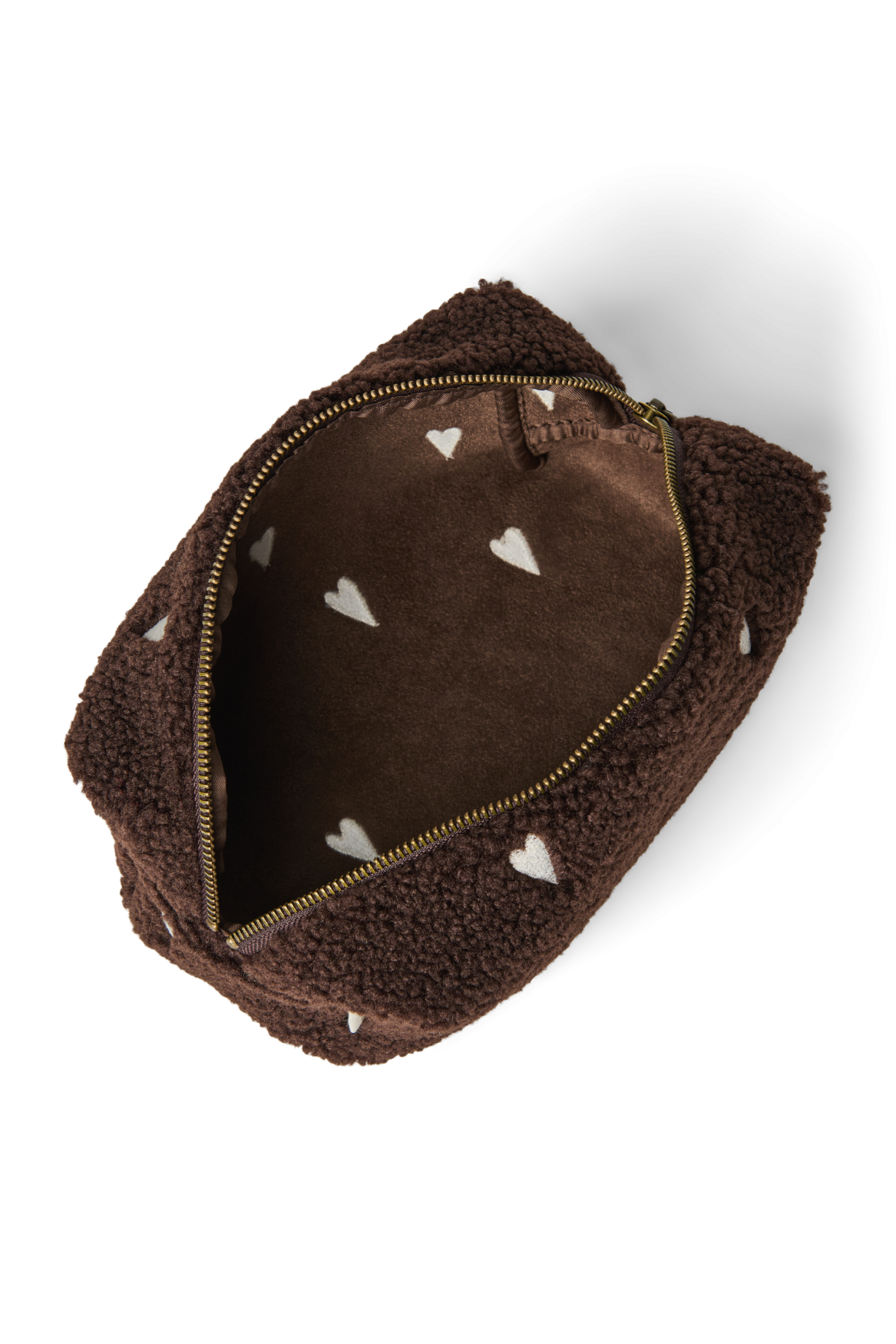 Studio Noos - Pouch "Teddy Chocolate" White Hearts – Bild 3