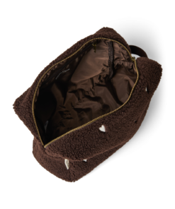 Studio Noos - Kosmetiktasche "Teddy Chocolate" White Hearts – Bild 4