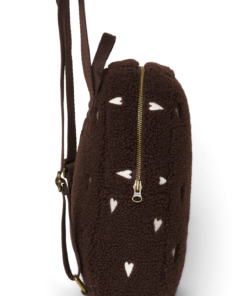 Studio Noos - Rucksack Mini "Teddy Chocolate" White Hearts – Bild 2