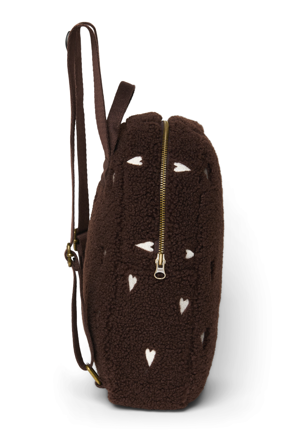 Studio Noos - Rucksack Mini "Teddy Chocolate" White Hearts – Bild 2
