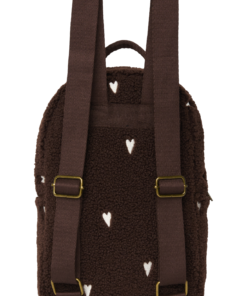 Studio Noos - Rucksack Mini "Teddy Chocolate" White Hearts – Bild 4