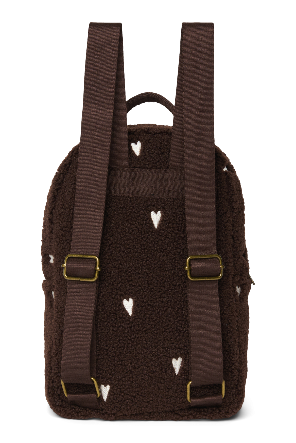Studio Noos - Rucksack Mini "Teddy Chocolate" White Hearts – Bild 4