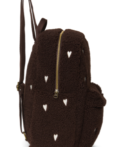 Studio Noos - Rucksack Midi "Teddy Chocolate" White Hearts – Bild 4