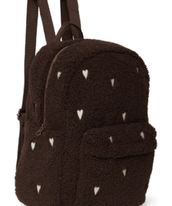 Studio Noos - Rucksack Midi "Teddy Chocolate" White Hearts – Bild 3