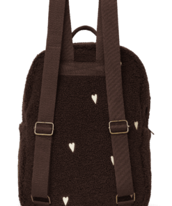 Studio Noos - Rucksack Midi "Teddy Chocolate" White Hearts – Bild 2