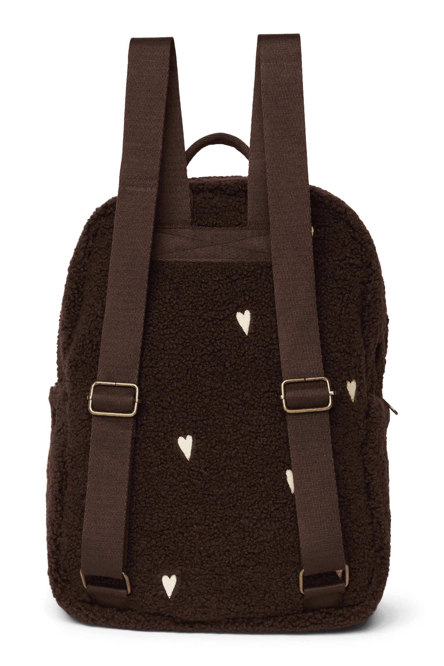 Studio Noos - Rucksack Midi "Teddy Chocolate" White Hearts – Bild 2