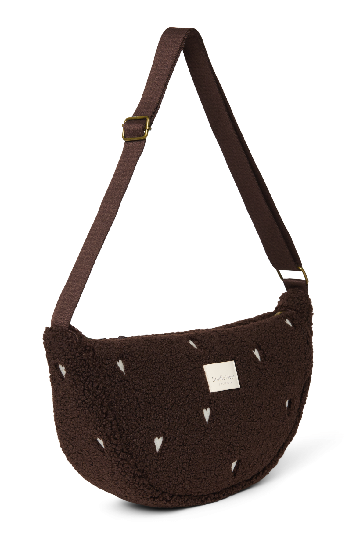 Studio Noos - Bauchtasche Fanny Pack "Dark Chocolate" White Hearts – Bild 3