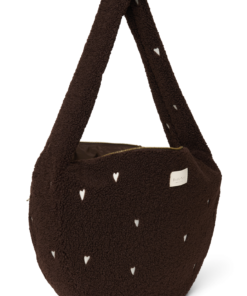 Studio Noos - Cross Body Bag "Dark Chocolate" White Hearts – Bild 6