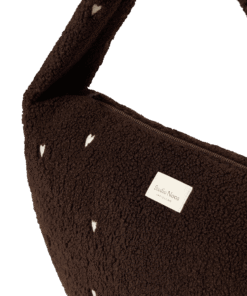 Studio Noos - Cross Body Bag "Dark Chocolate" White Hearts – Bild 2