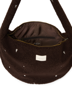 Studio Noos - Cross Body Bag "Dark Chocolate" White Hearts – Bild 5