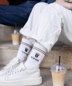 MY DAY MY DREAM - Socken "Coffee 2.0", weiß, Baumwolle – Bild 3